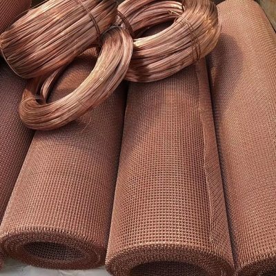Maille de câblage cuivre, maille de cuivre en métal, tissu de câblage cuivre rouge, grillage en laiton, tissu de fil de bronze de phosphore