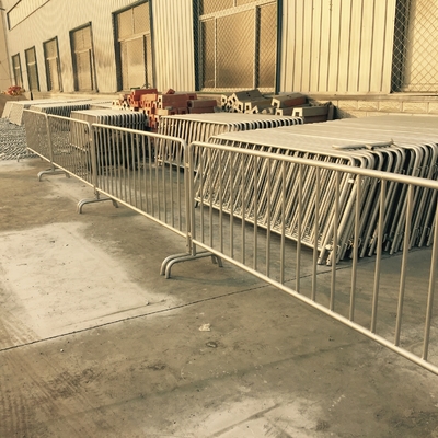 Galvanized Control Barriers  Removable Events Crowd Control Temporary Pedestrian Barrier Fence